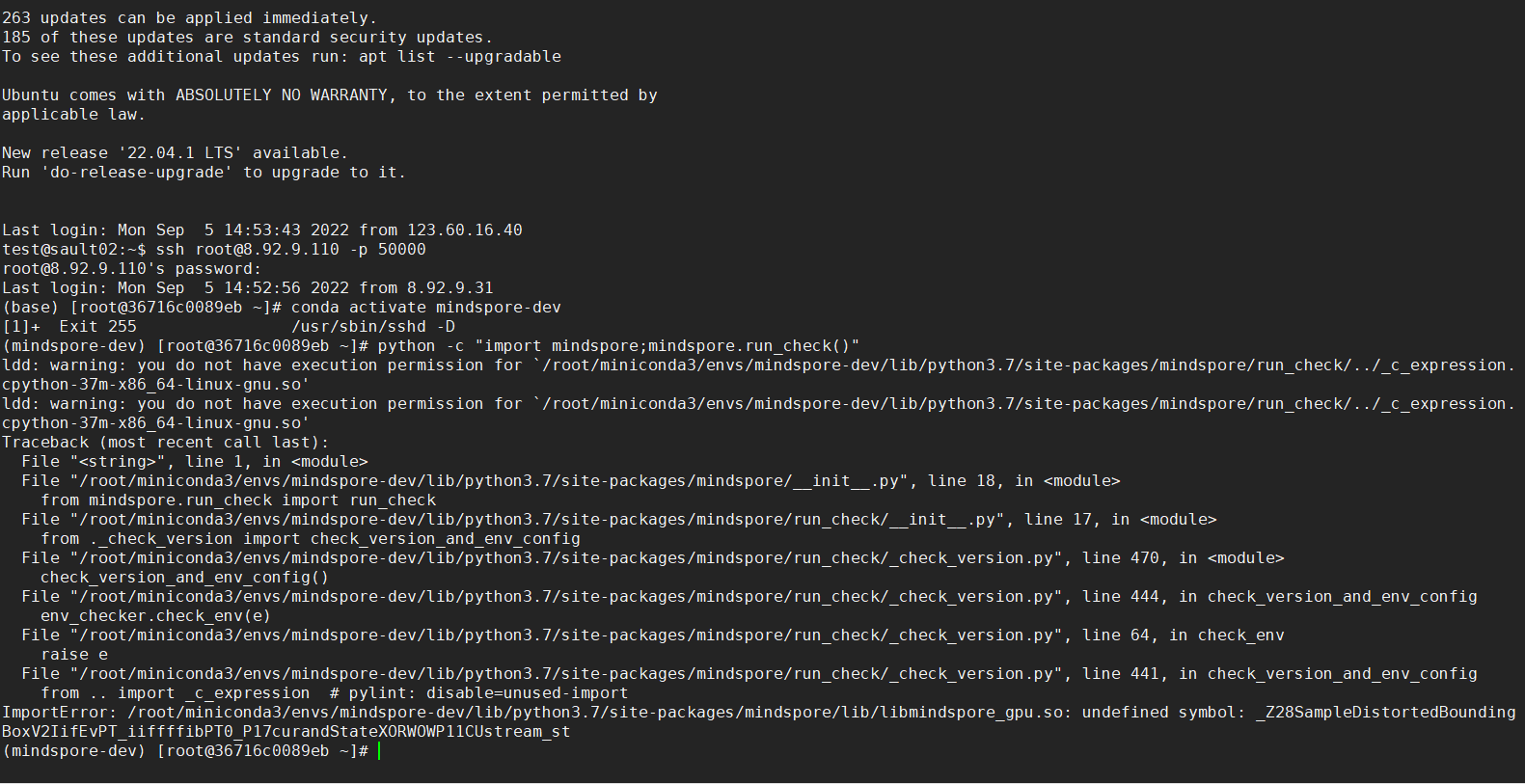 Undefined symbol error